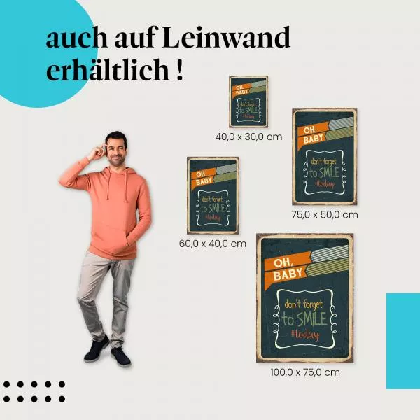 "Don't Forget to SMILE": Vintage & Gute Laune | Postereck 0845 "Don't Forget to SMILE": Vintage & Gute Laune | Postereck 0845